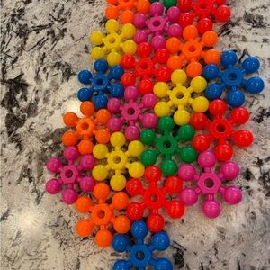 Educaluxe Vintage Colorful Interlocking Building Blocks for Kids